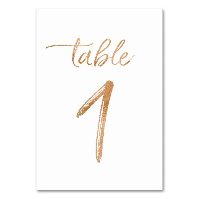 Table No. 1 Table Number (Front)
