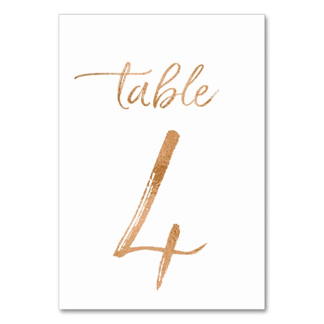 Table No. 4 Number (Front)