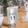 Table Nuber Silver Gray Grey Drips Black Sparkly Table Number