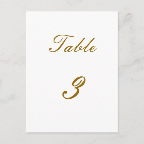 Table Number