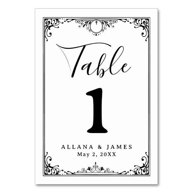 Table Number (Front)