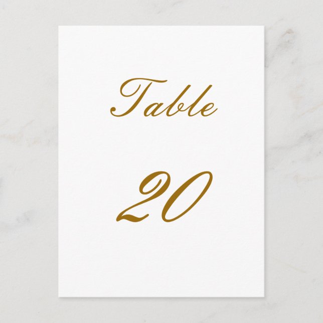 Table Number (Front)
