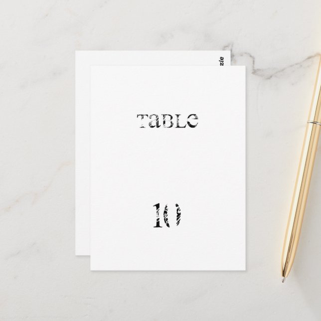 Table Number (Front/Back In Situ)