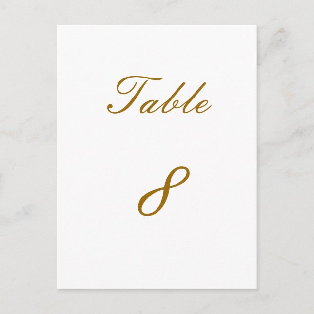 Table Number (Front)