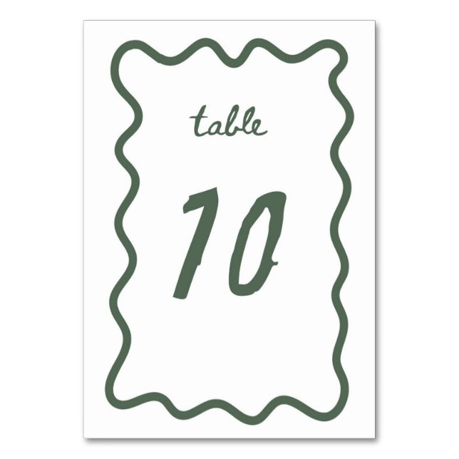 Table Number 10 (Front)