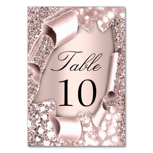 Table Number 10 Simply Rose 3D Royal Frame