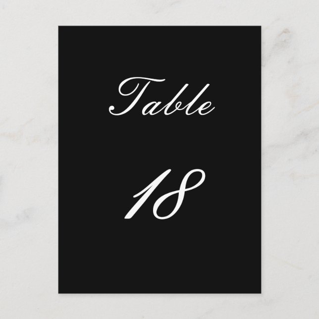 Table Number 18 (Front)