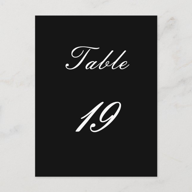 Table Number 19 (Front)