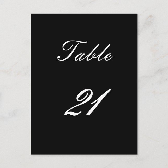 Table Number 21 (Front)