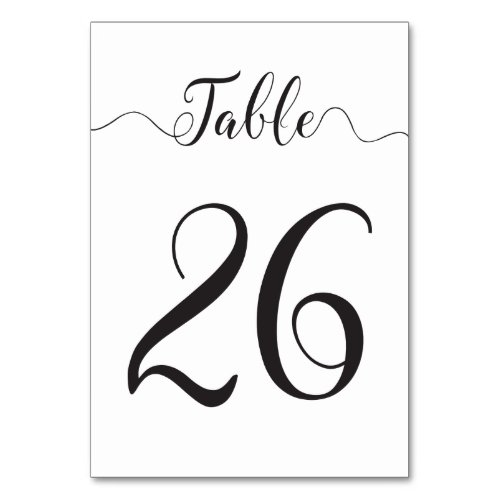 Table Number 26