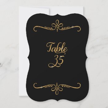 Table Number 35  Fancy Script Lettering Receptions by PatternsModerne at Zazzle