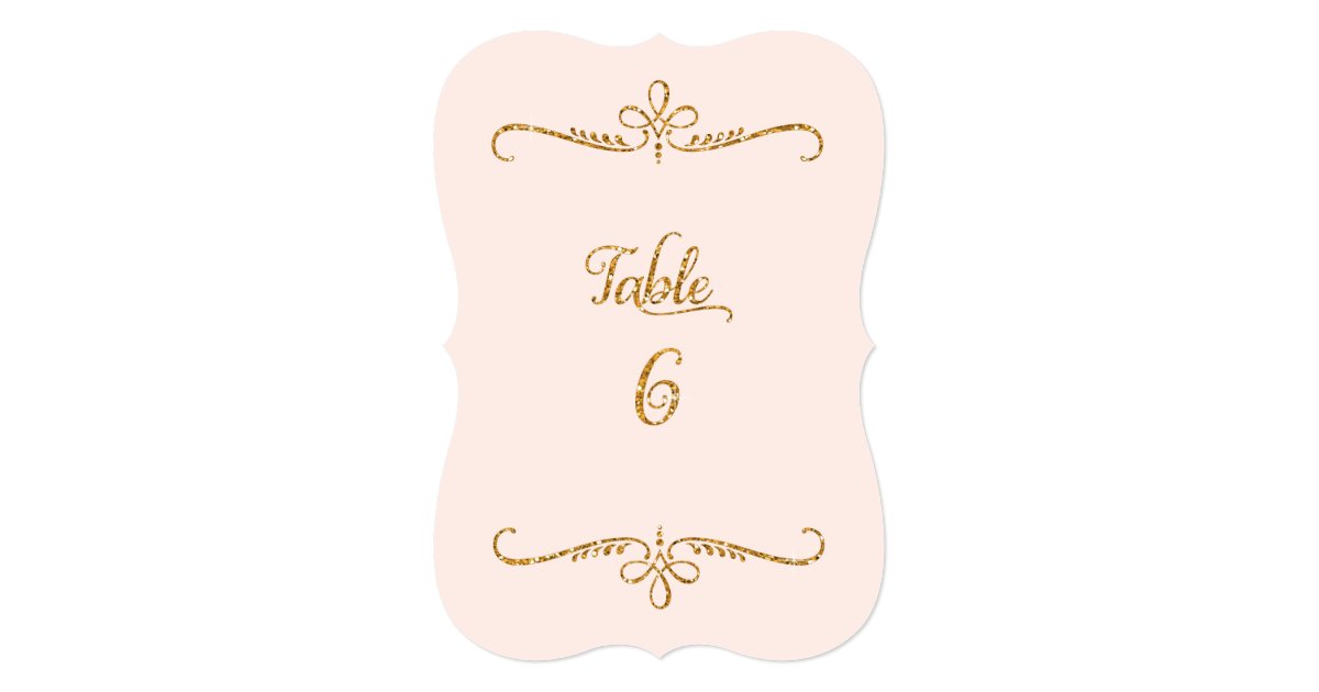 table-number-6-fancy-script-lettering-receptions-zazzle