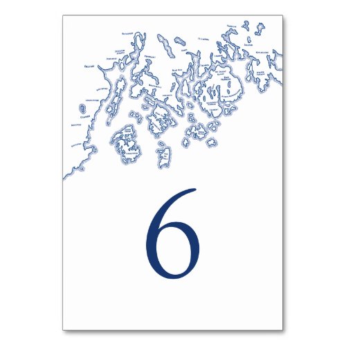 Table Number 6 with Penobscot Bay Map