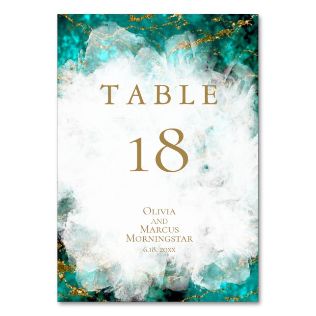 TABLE NUMBER |  Beautiful Turquoise and Crystal (Front)