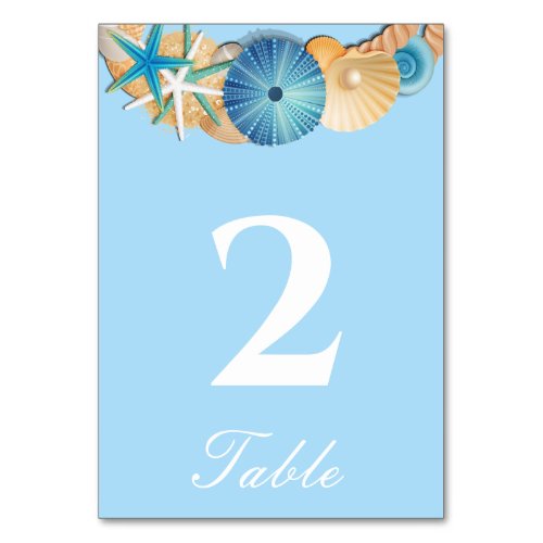 Table Number Card