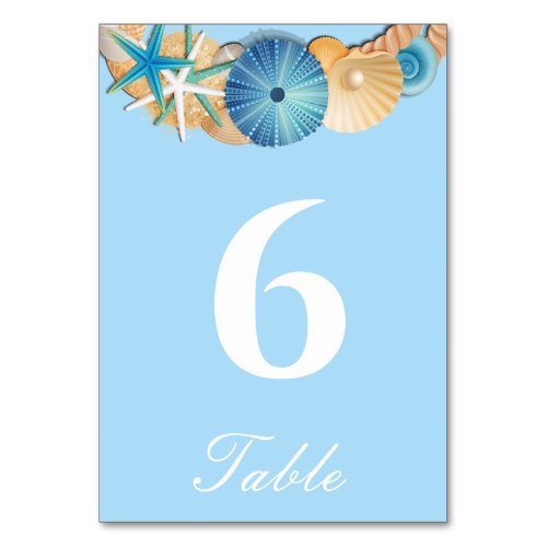 Table Number Card