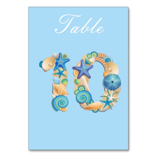 Table Number Card