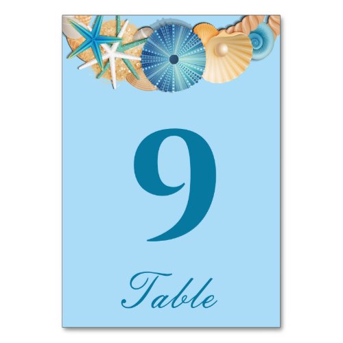 Table Number Card