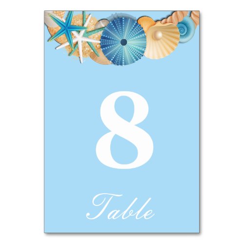 Table Number Card