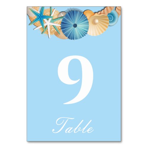 Table Number Card