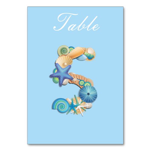 Table Number Card 