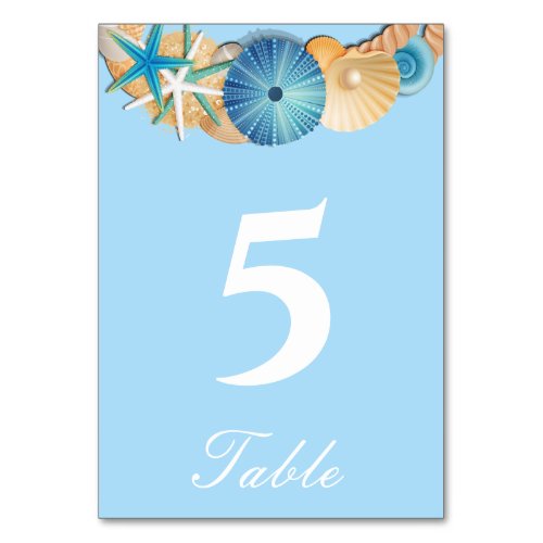 Table Number Card