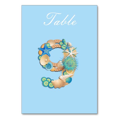 Table Number Card