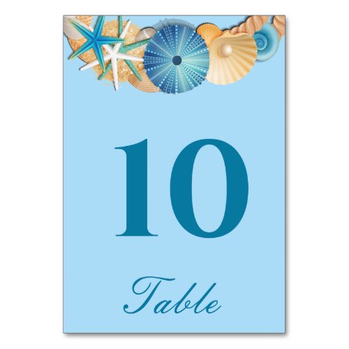 Table Number Card