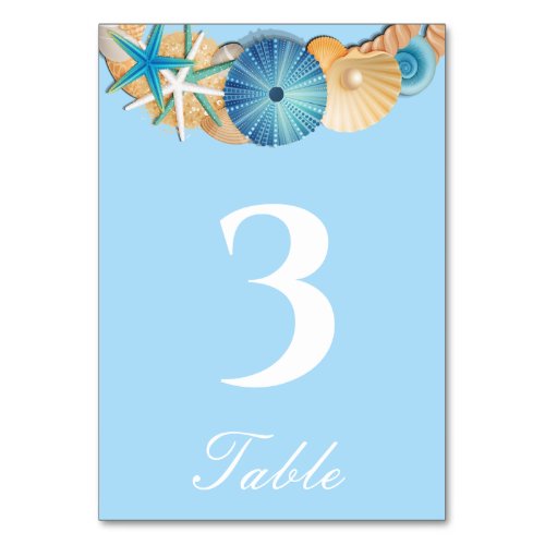 Table Number Card