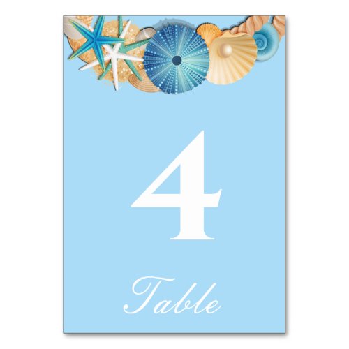 Table Number Card