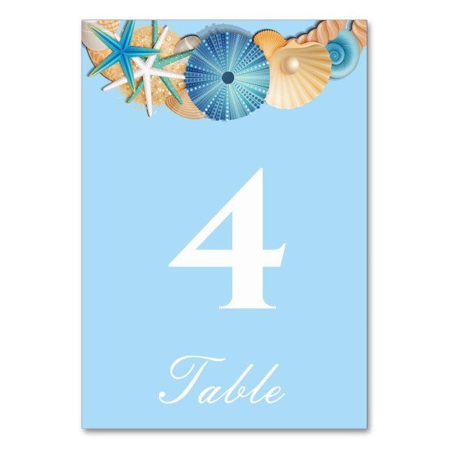 Table Number Card (Front)