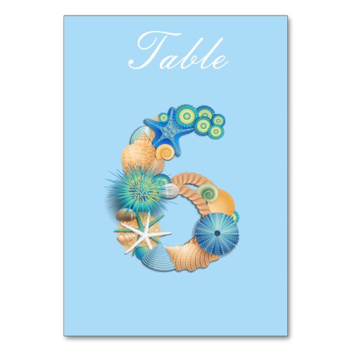 Table Number Card 