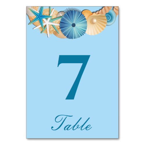 Table Number Card