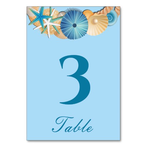 Table Number Card