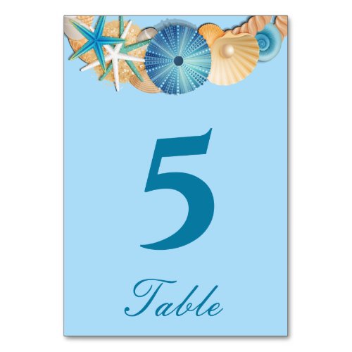 Table Number Card