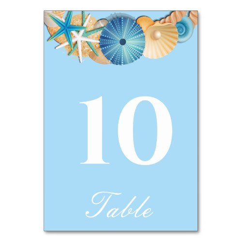 Table Number Card