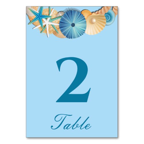 Table Number Card