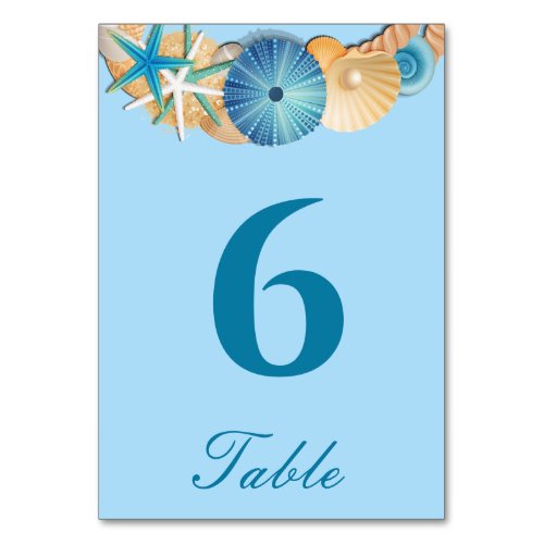 Table Number Card