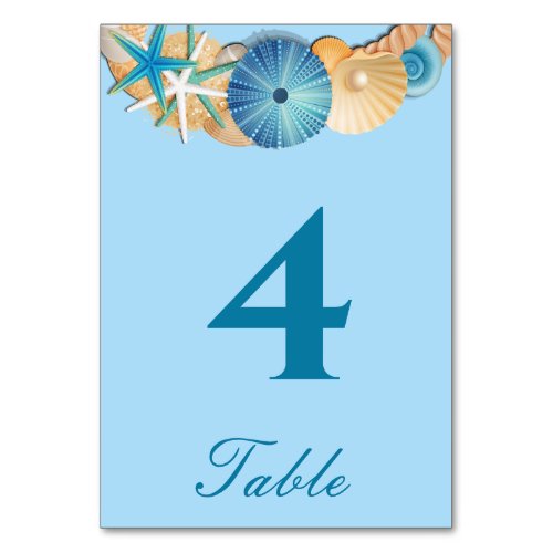 Table Number Card