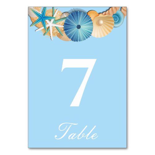 Table Number Card