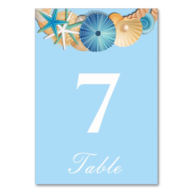 Table Number Card (Front)