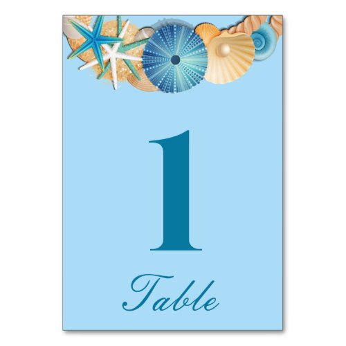 Table Number Card