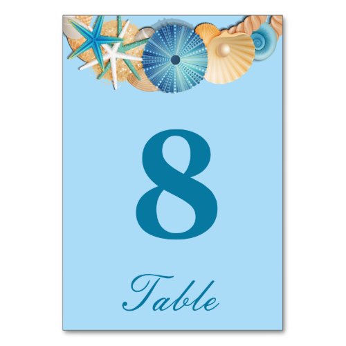 Table Number Card