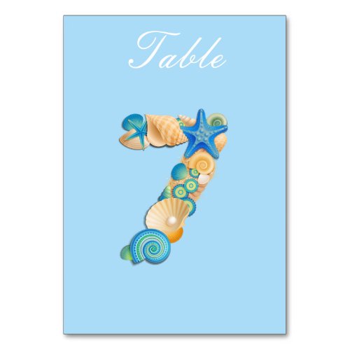 Table Number Card