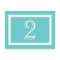 Table Number Card - Aqua - Customizable