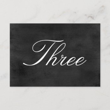 Table Number Card | Chalkboard by Evented at Zazzle