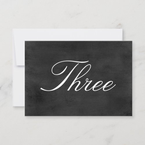 Table Number Card | Chalkboard