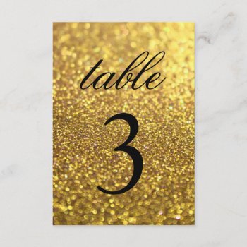 Table Number Card - Gold Fab by Evented at Zazzle