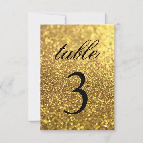 Table Number Card _ Gold Fab