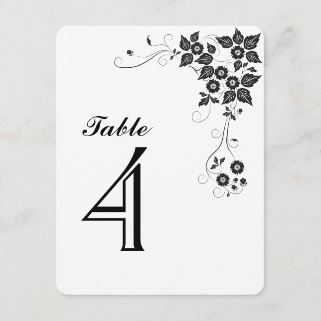 Table Number Card Number-4 (Front)